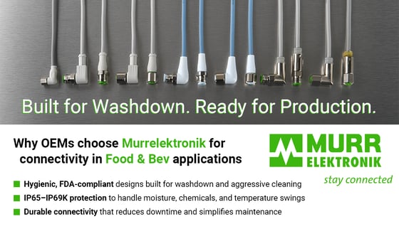 Murrelektronik Connectors for Food &amp; Bev OEMs